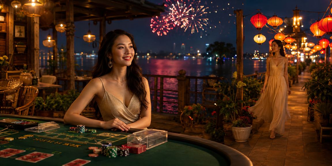 Không gian chơi baccarat tại quán cà phê Hà Nội